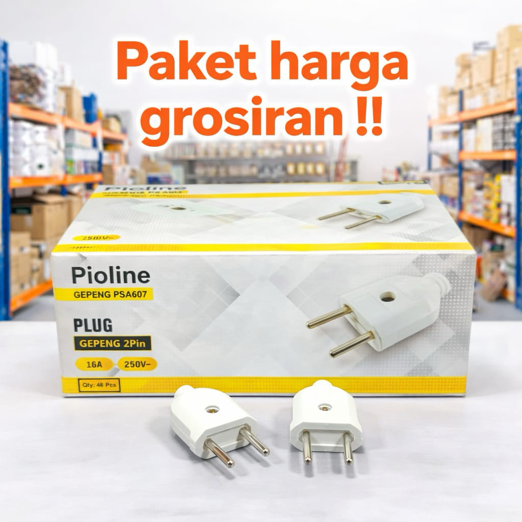 STEKER GEPENG PIOLINE(harga 1box isi 48pcs)