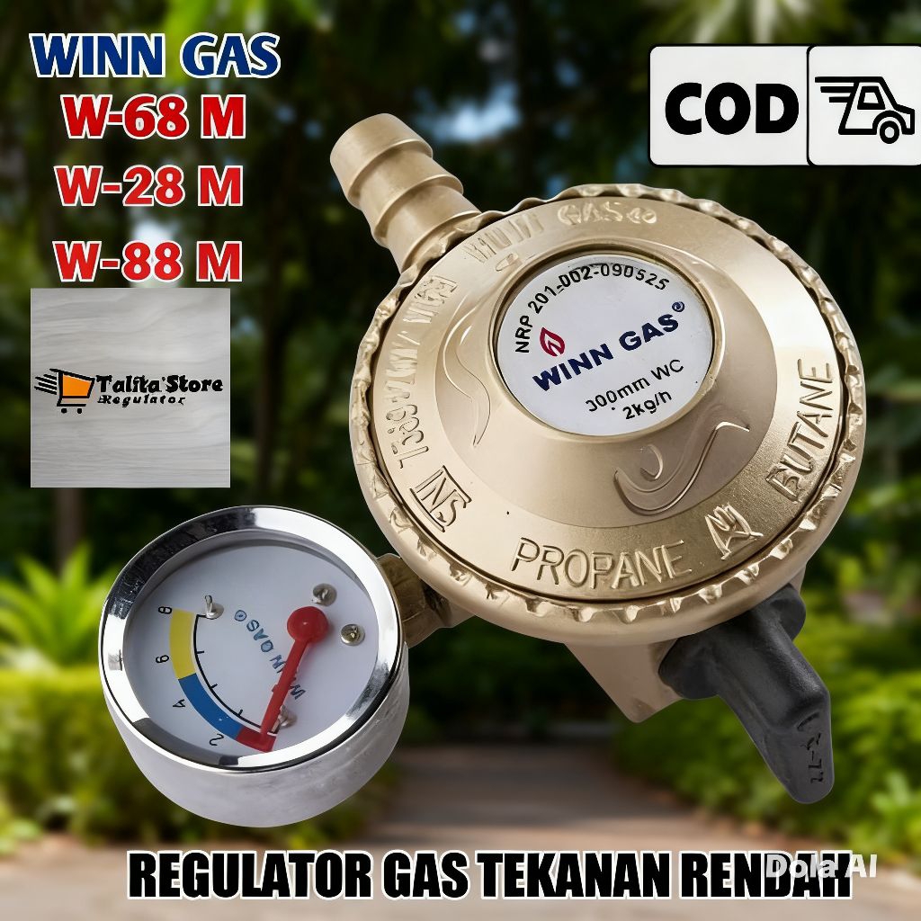 Regulator kompor gas rekondisi (servisan rasa baru) merek random