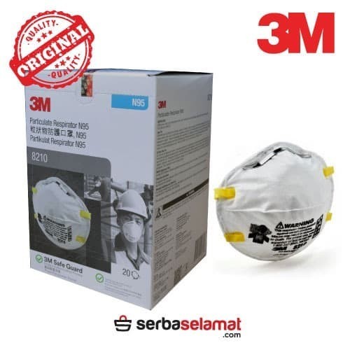 3M Masker Debu/Masker Anti Polusi N95 Respirator/N95 Particulate Respirator 8210