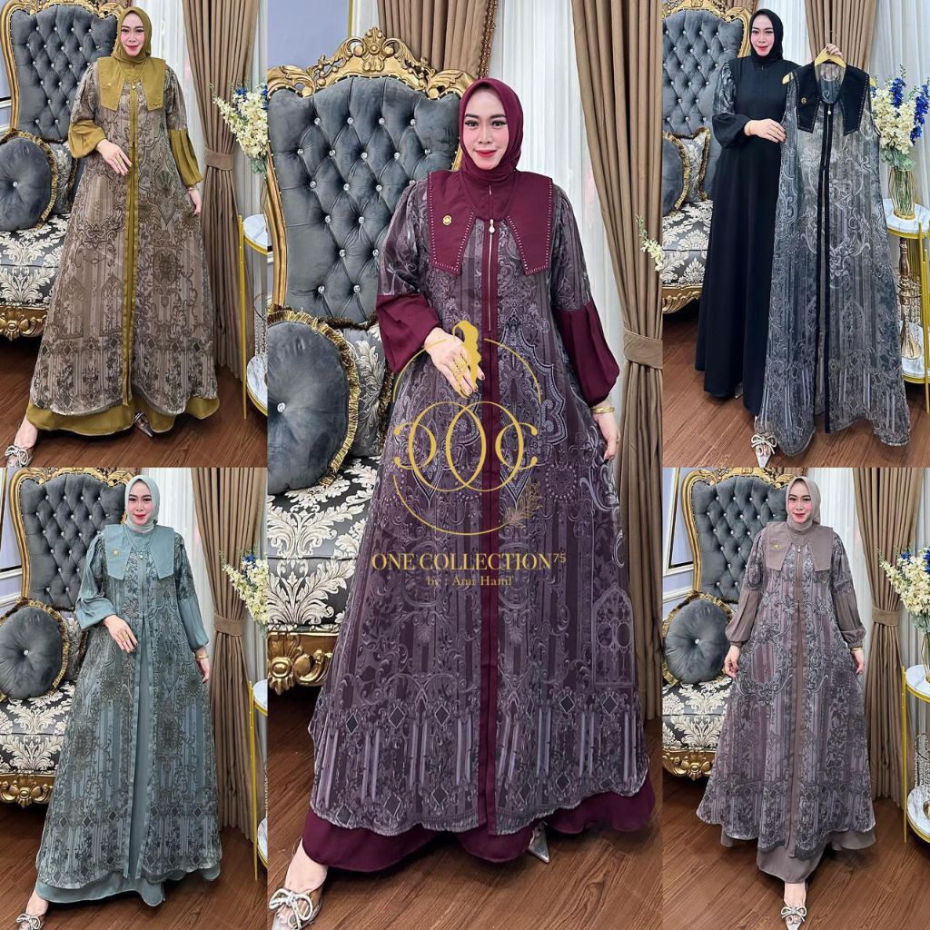 gamis set outer terbaru by zeline mode
