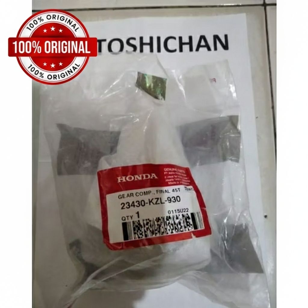 As Roda Belakang Beat F1 Stater Kasar 23430-KZL-930 Original AHM