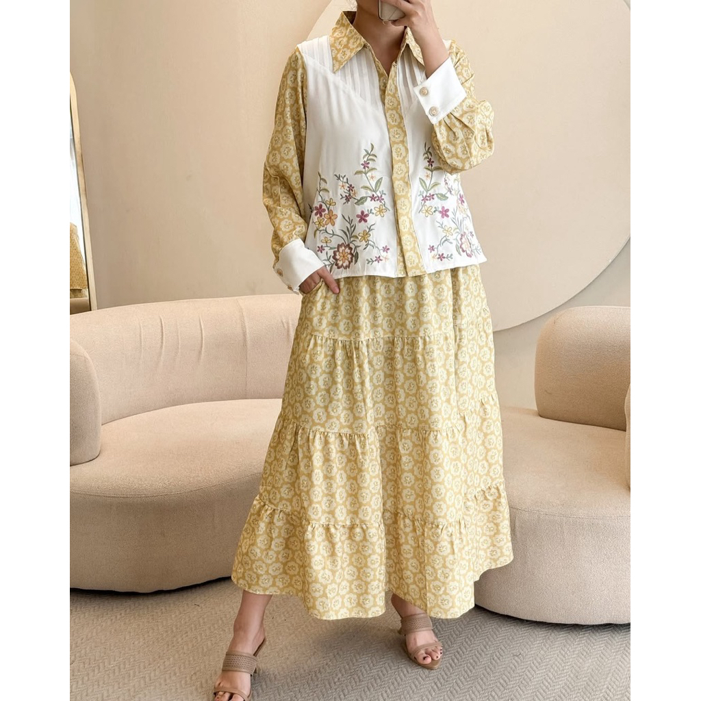 Aruna Series One Set Atasan Bordir Rok