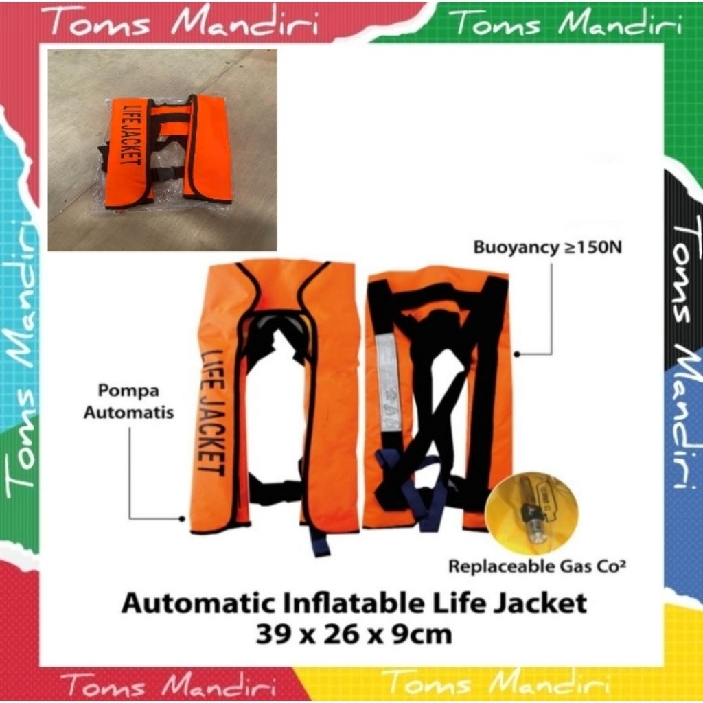 Automatic Inflatable Life Jacket Pelampung Co2 Rompi Daya Apung Otomatis