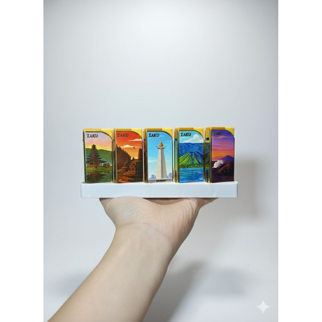 korek api bara zaku mirip Zippo beli 1 gratis1 motif ibukota Indonesia