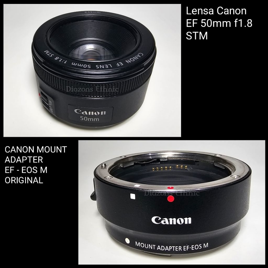 Lensa Canon EF 50mm f1.8 STM CANON MOUNT ADAPTER EF - EOS M ORIGINAL