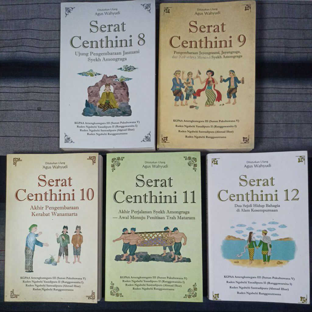 OBRAL 1 PAKET ISI 5 PCS BUKU SEJARAH SASTRA / BACAAN MEMOAR / SERAT CENTHINI 8 - 12 / BESTSELLER ( S