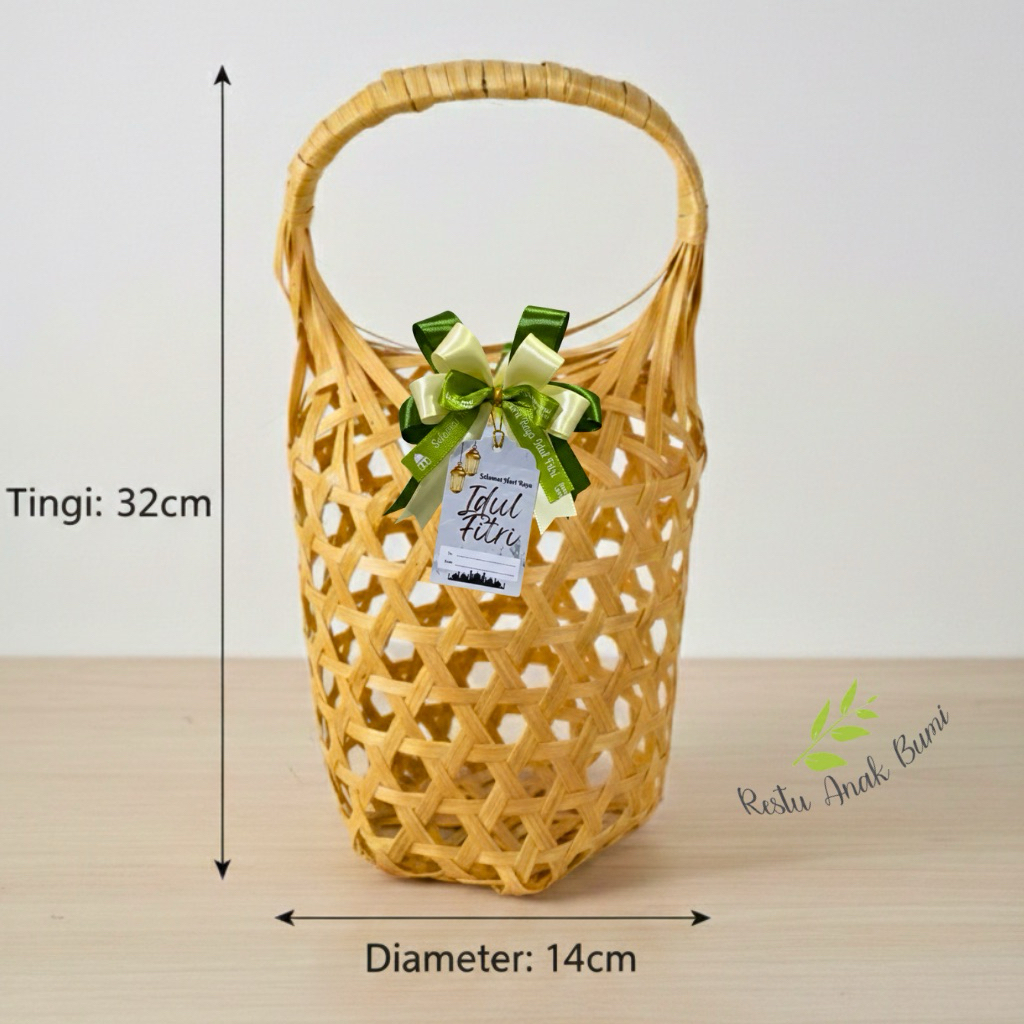 (TL8) Tas toples bulat |Bambu Anyaman Estetik | bulat |Tas Lebaran | Tampilan Eksklusif & Mewah| UK 