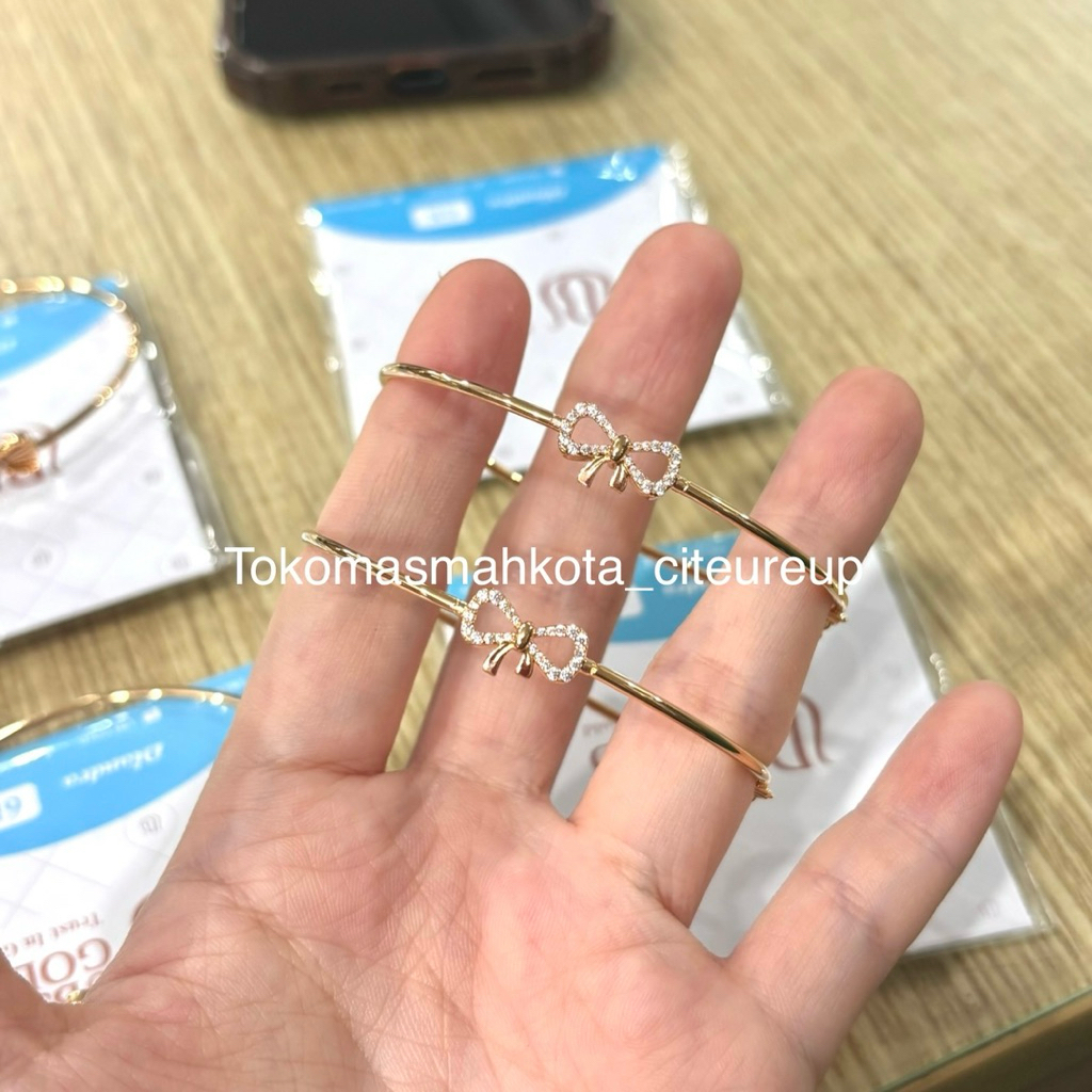 GELANG OVAL FASHION EMAS KADAR 6K