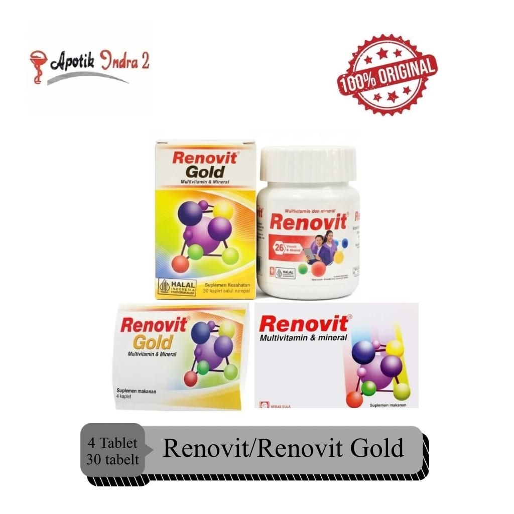 Renovit Tablet | Renovit Gold /1 Strip Isi 4 Tablet