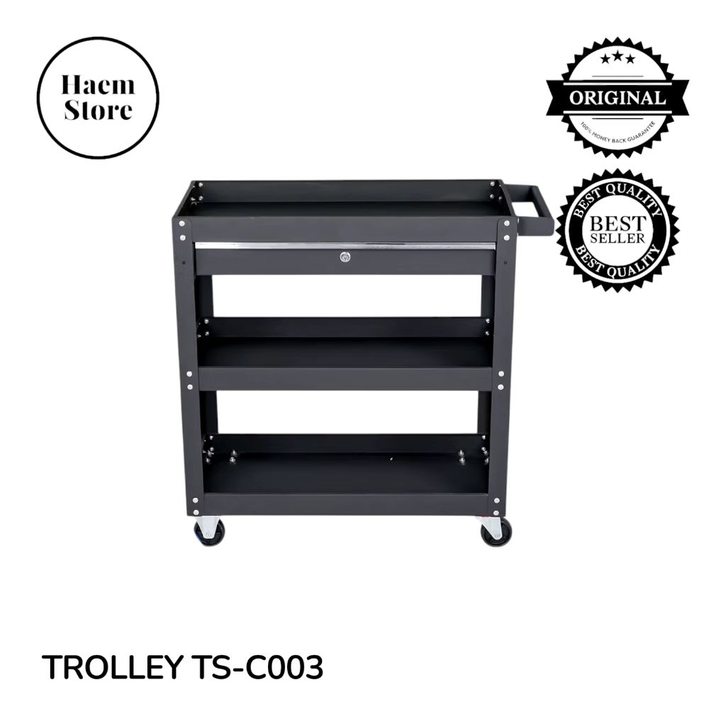 Aeron Troli Dorong Barber Trolley TS-C003 Barbershop Salon Dan Pangkas Rambut