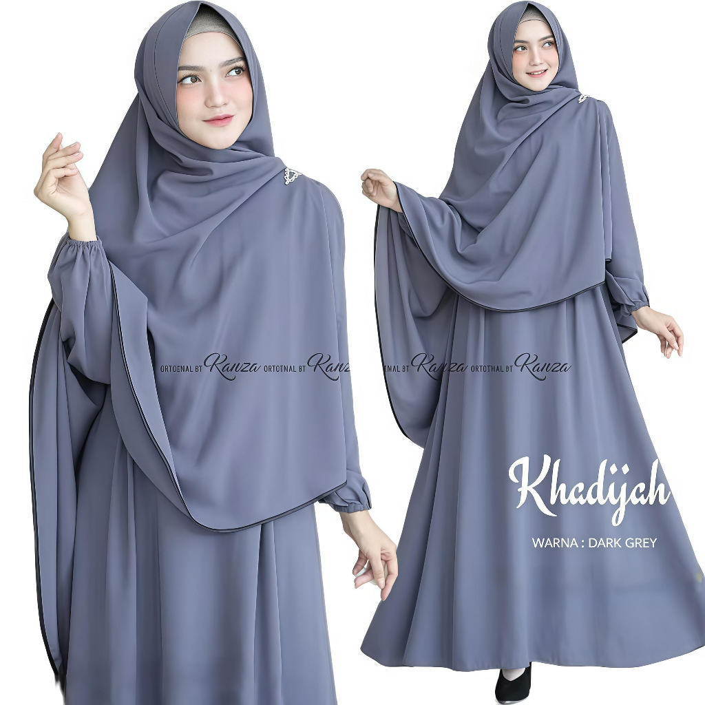 Khadijah syari Set Hijab Crinkle Airflow L XL