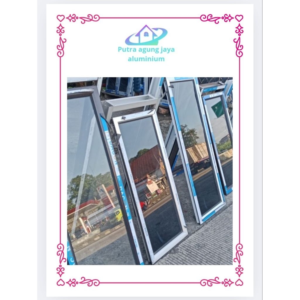 kusen jendela aluminium merk dacon 3" bisa custom respon cepat insyaallah amanah