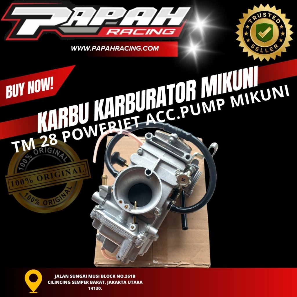 KARBU KARBURATOR MIKUNI TM 28 POWERJET ACC.PUMP MIKUNI