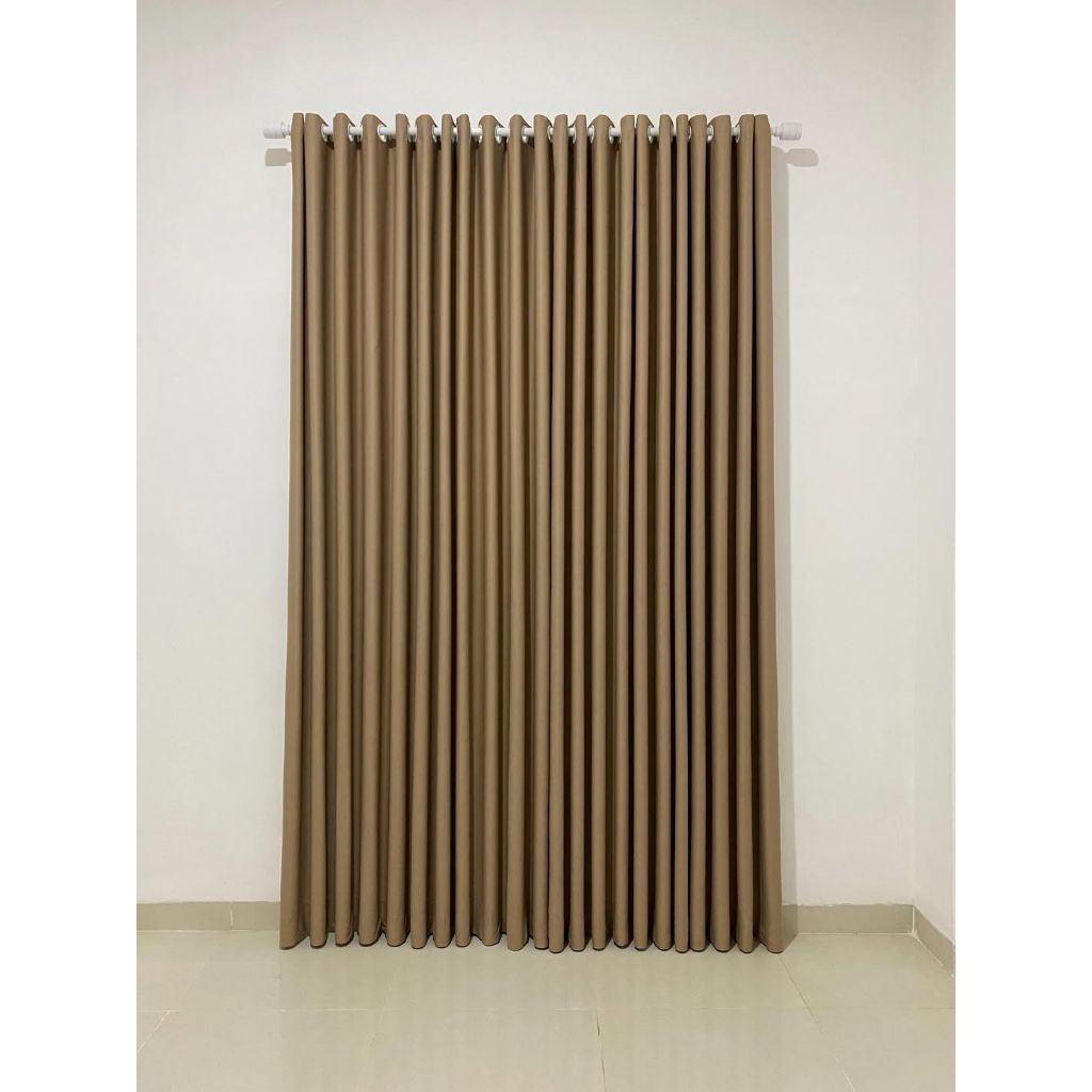 gorden blackout aesthetic polos minimalis biru bahan 100% import premium mewah untuk hordeng jendela