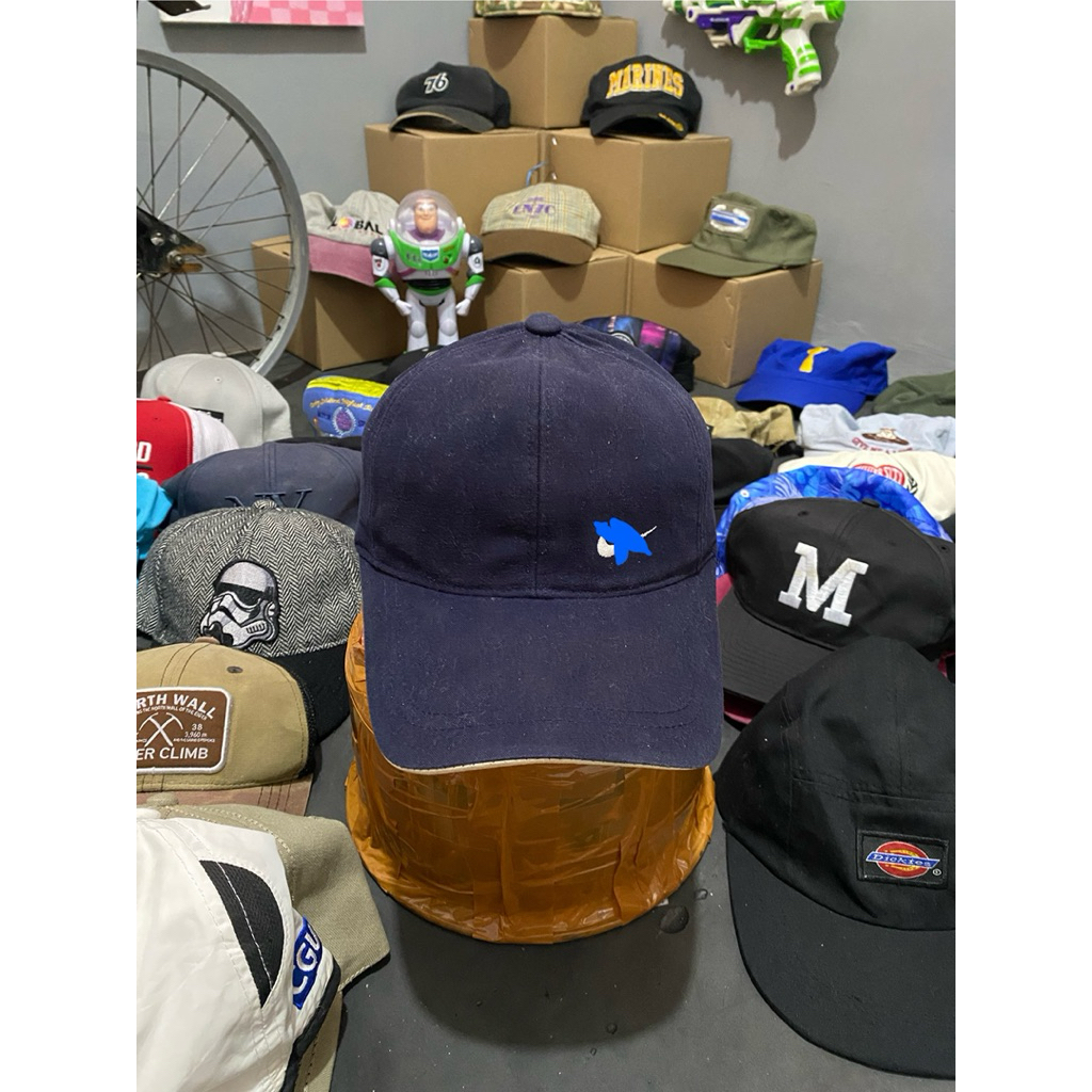 topi centang biru