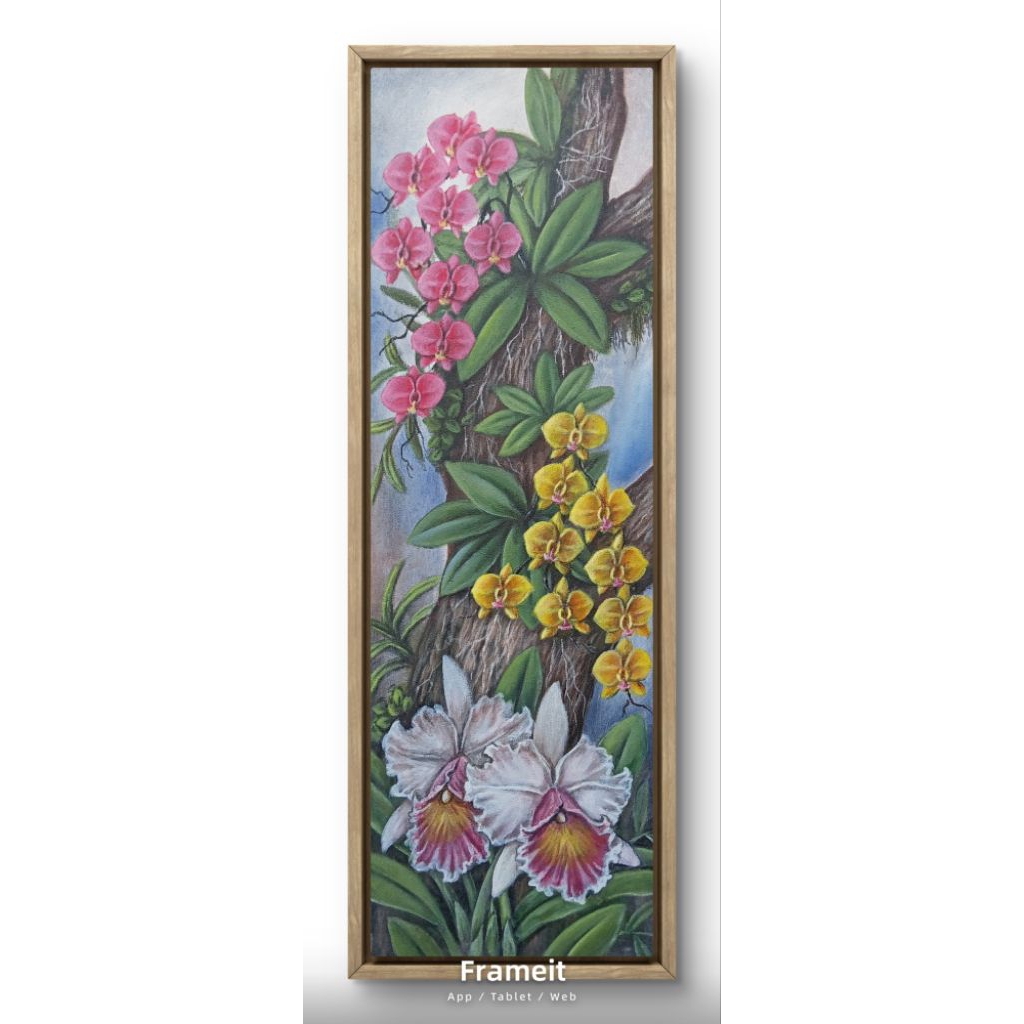 LUKISAN BUNGA ANGGREK