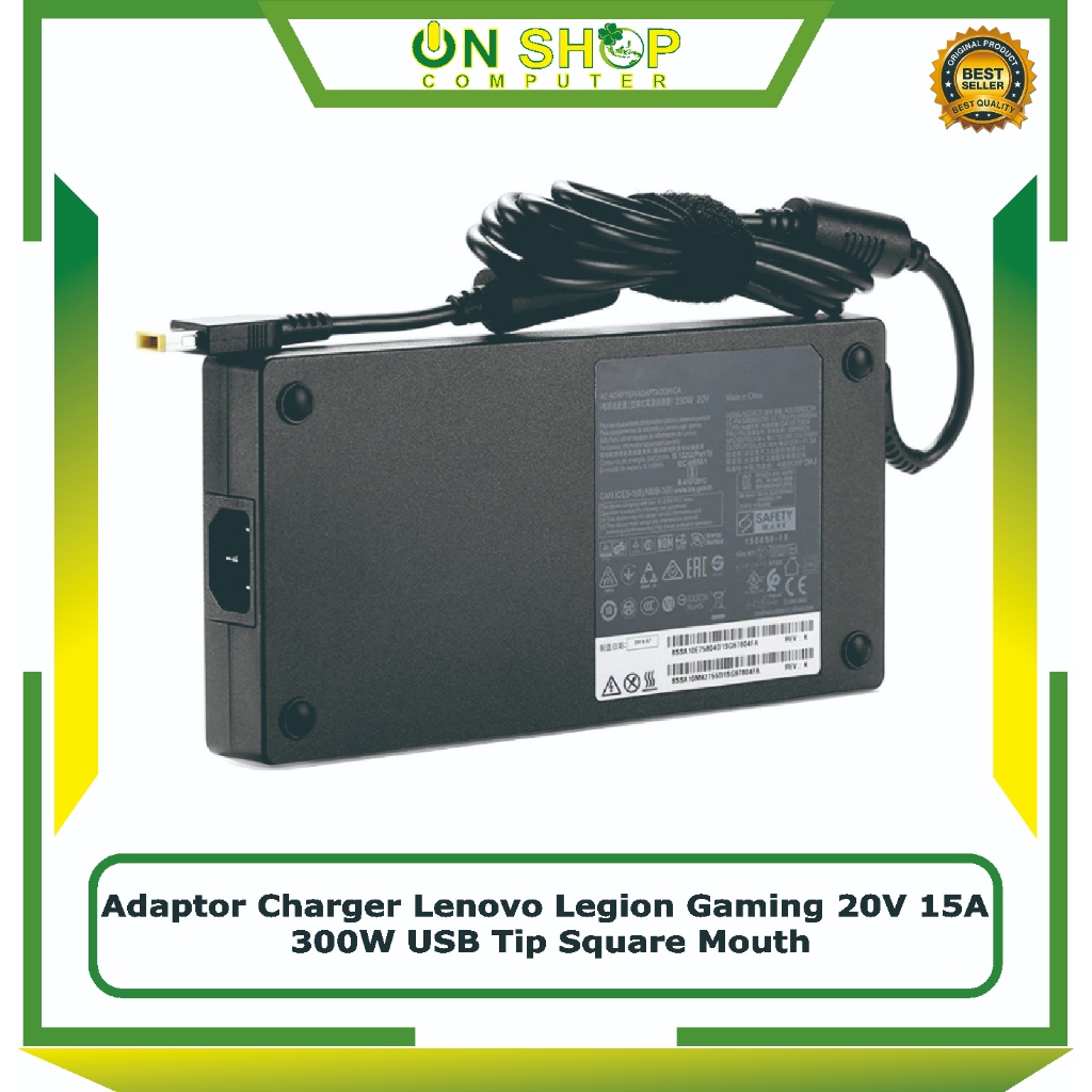 Adaptor Charger Original Lenovo Legion 7 Legion 7i Gen 6 Gaming 16 Legion Pro 15 USB 300W 20V 15A