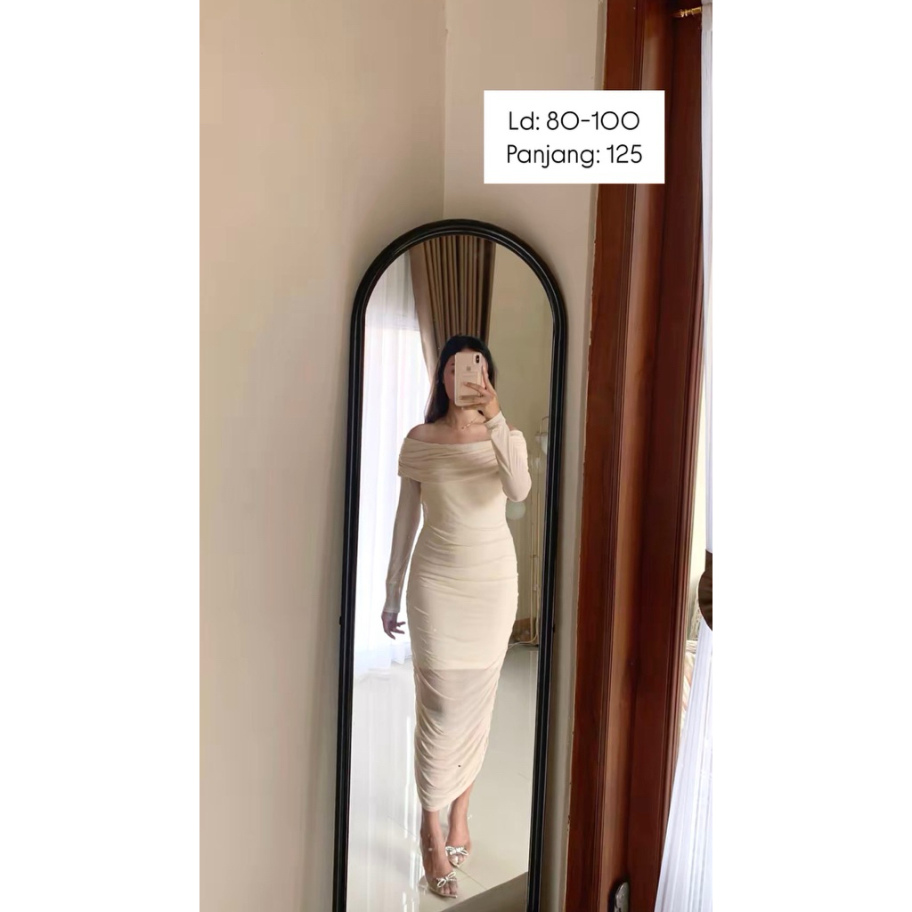 sabrina bodycon dress, long dress, formal casual dress, off shoulder dress