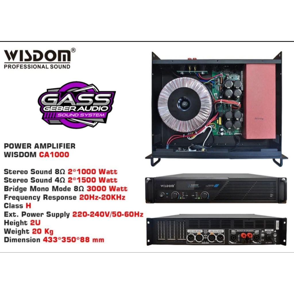 power amplifier wisdom ca 1000 power Wisdom ca 1000 wisdom ca1000