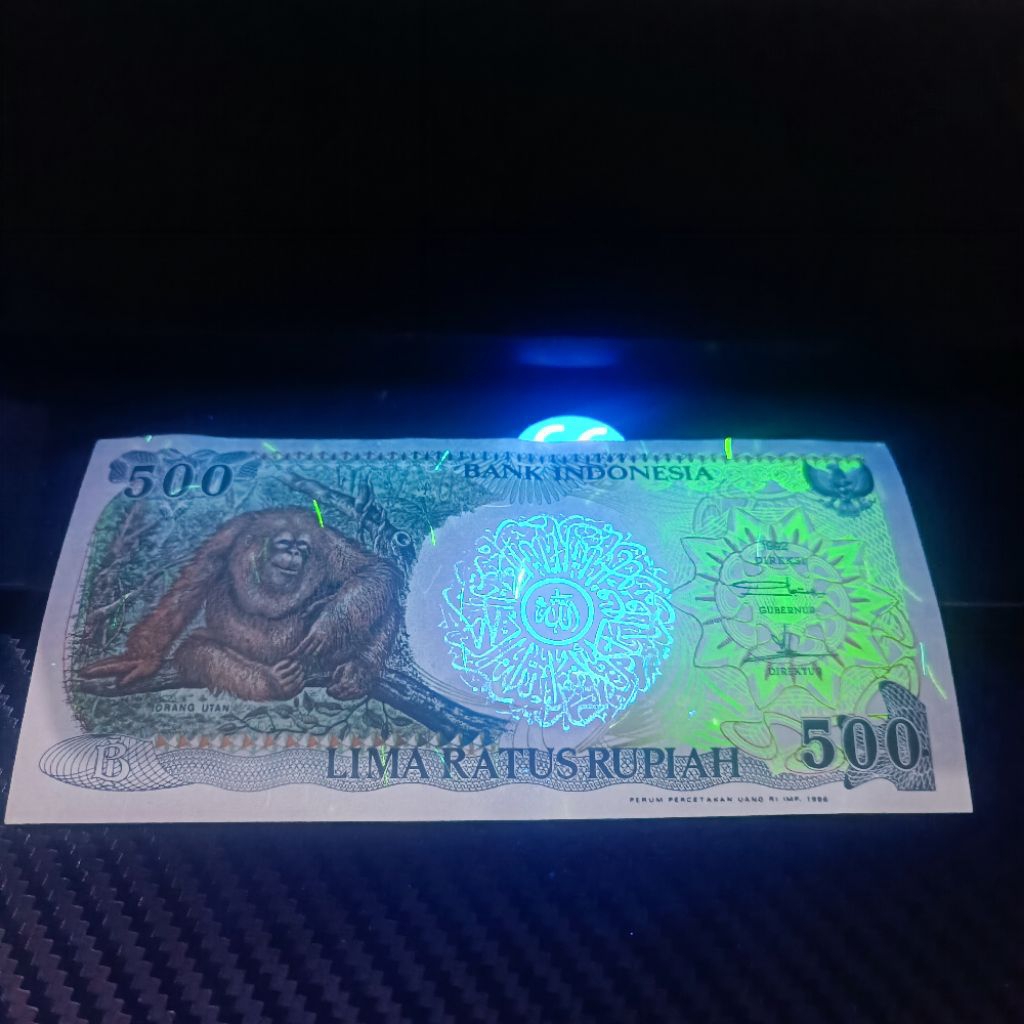 Uang Kuno 500 Orang Otan Berkaligrafi Unik