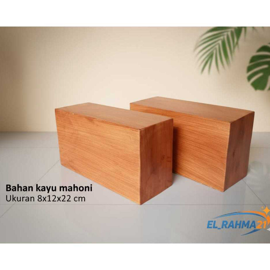 Balok Yoga ukuran 8x12x22cm Bantalan Yoga Original kayu Solid