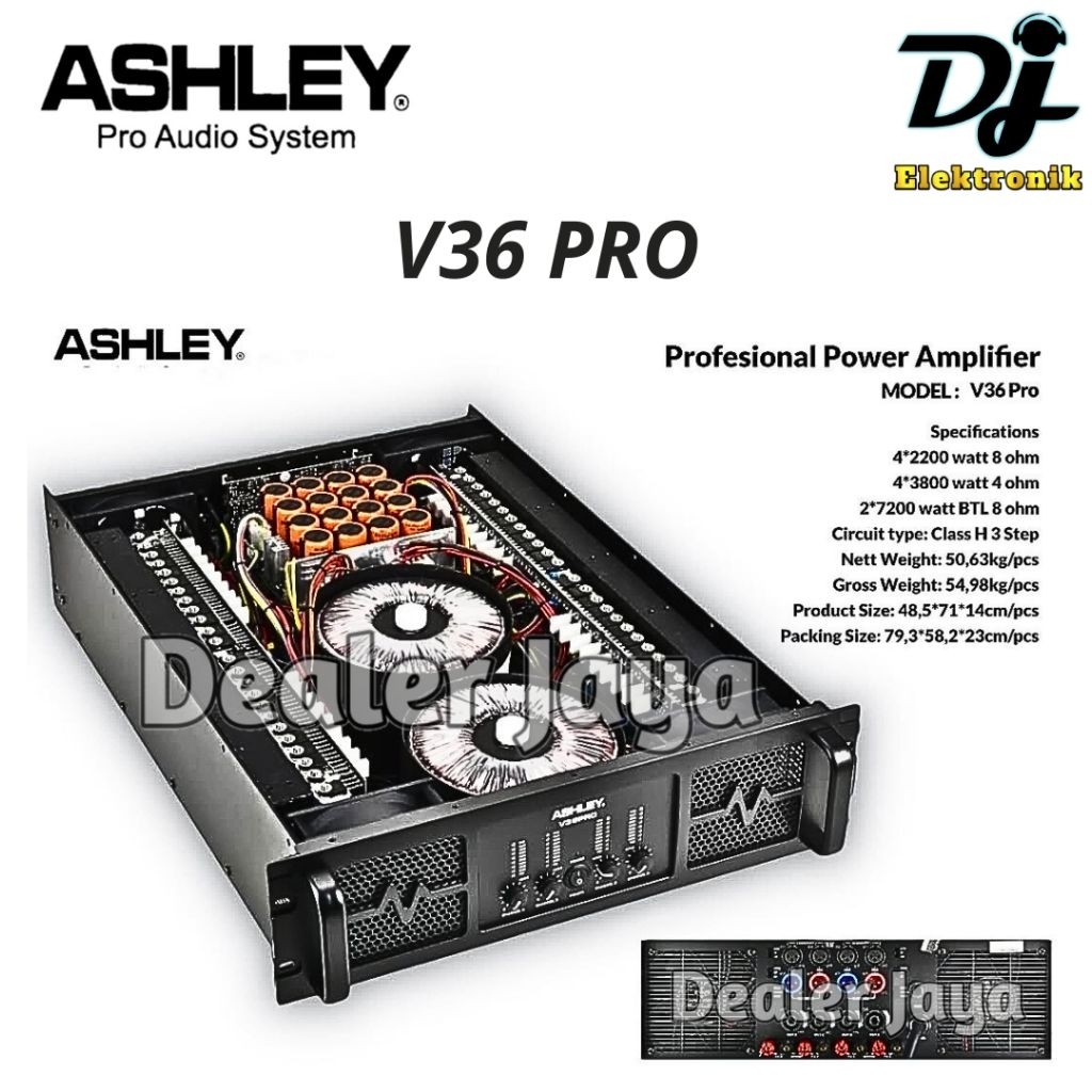 Power Amplifier Ashley V 36 PRO / V36 PRO - 4 channel