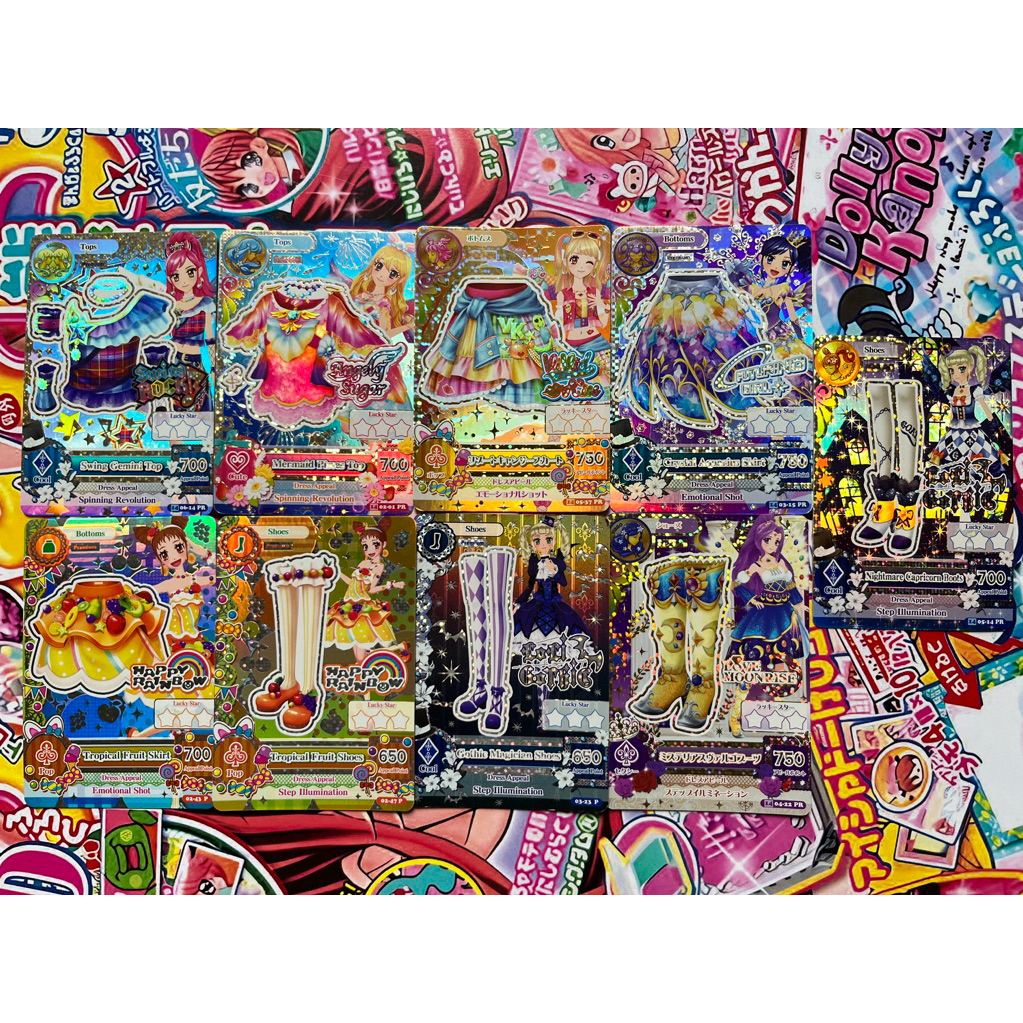 Kartu Aikatsu Official Premium Satuan Angely Sugar Loli Gothic Vivid Kiss Futuring Girl Happy Rainbo
