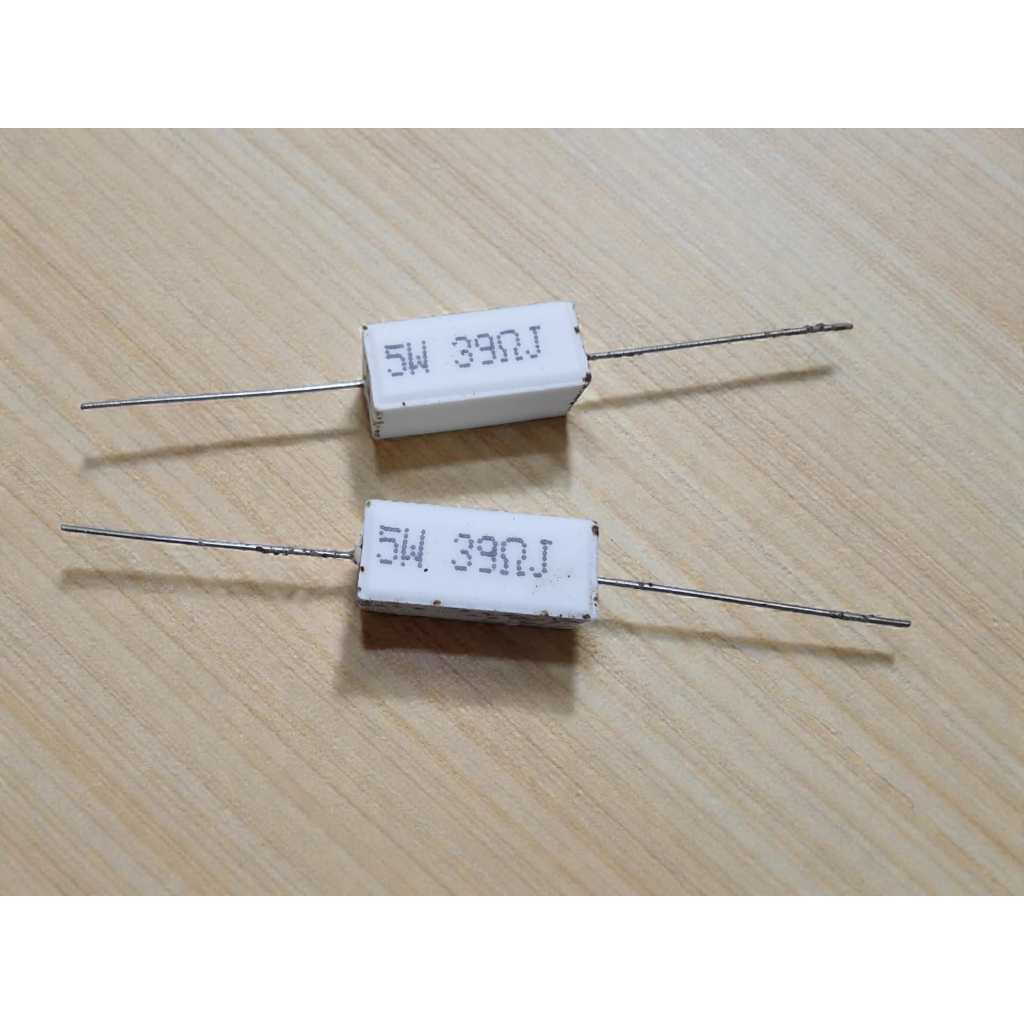 TERMURAH RESISTOR R 39 OHM 39R 5W 5 W RESISTOR 5 WATT RESISTOR KAPUR 5W 39 OHM RESISTOR 5WATT 39 OHM