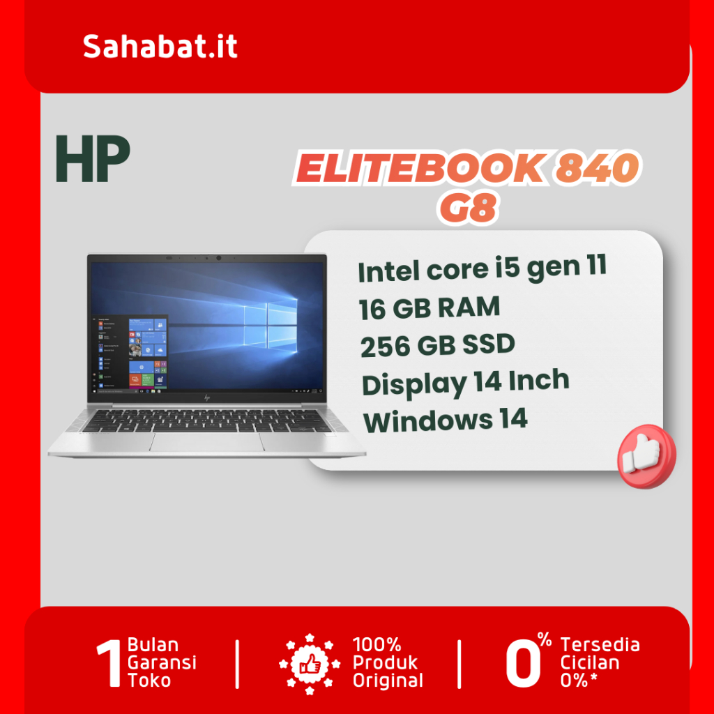 Laptop kuliahan generasi baru mulus like new || Premium HP Elitebook 840 G8 i5 11th RAM 16GB SSD 256