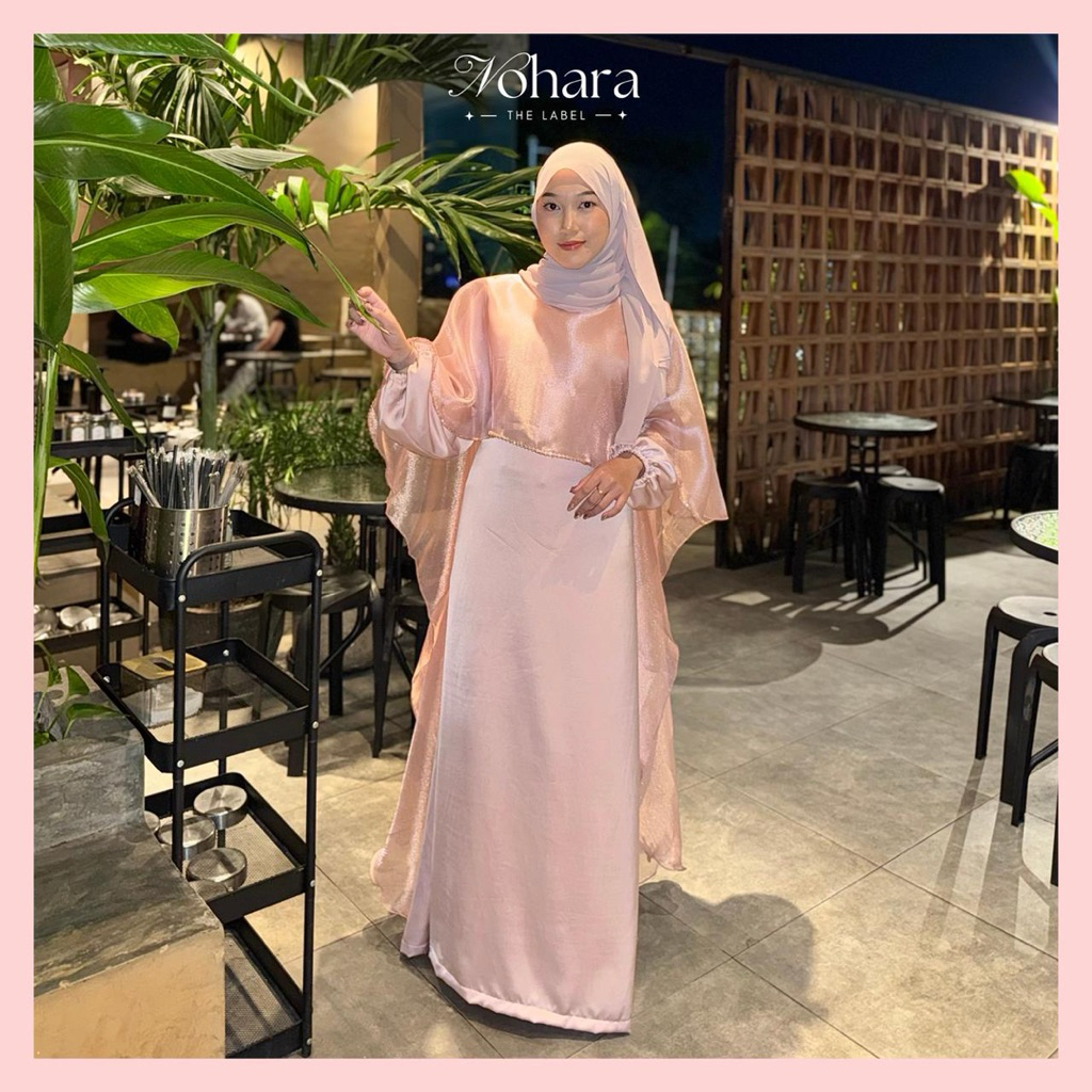 NOHARA - Aurora Satin Dress / Gaun Satin Silk Maxmara / Gaun Satin Muslimah