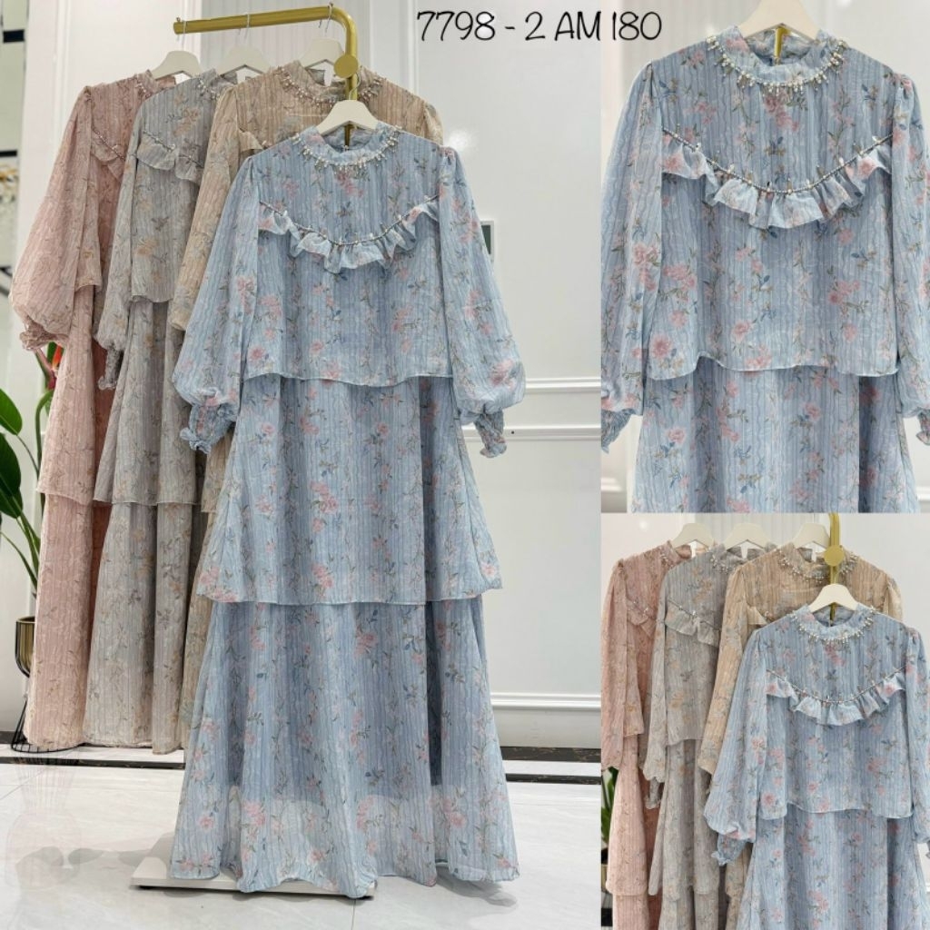 53. GAMIS BELT  PAYET MUTIARA-  KODE 7798 MOS - (VK)