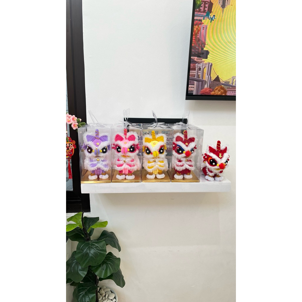 Barongsai handmade / Barongsai kawat bulu / Dekorasi imlek