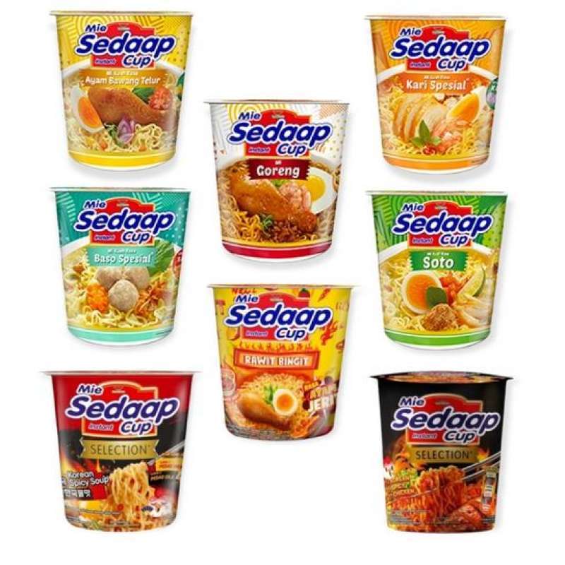 Mie Sedaap Cup Siap Saji Dengan 6 Varian Rasa