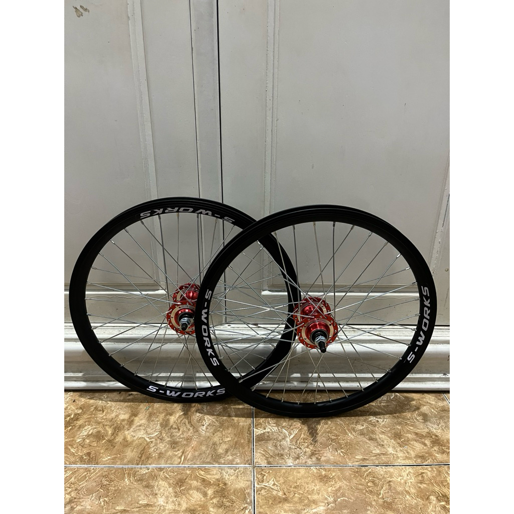 wheelset Bmx Swork/s-works OXO uk 20inch Double wall bearing loncer/velg bmx OXO Uk 20 inch Hub Oxo 
