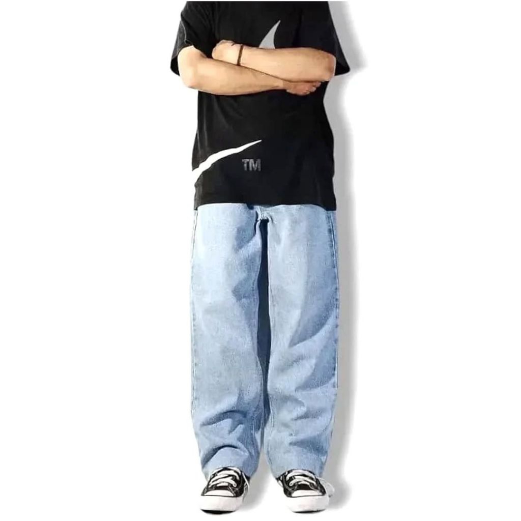 TOFFEE BLUE BAGGY JEANS