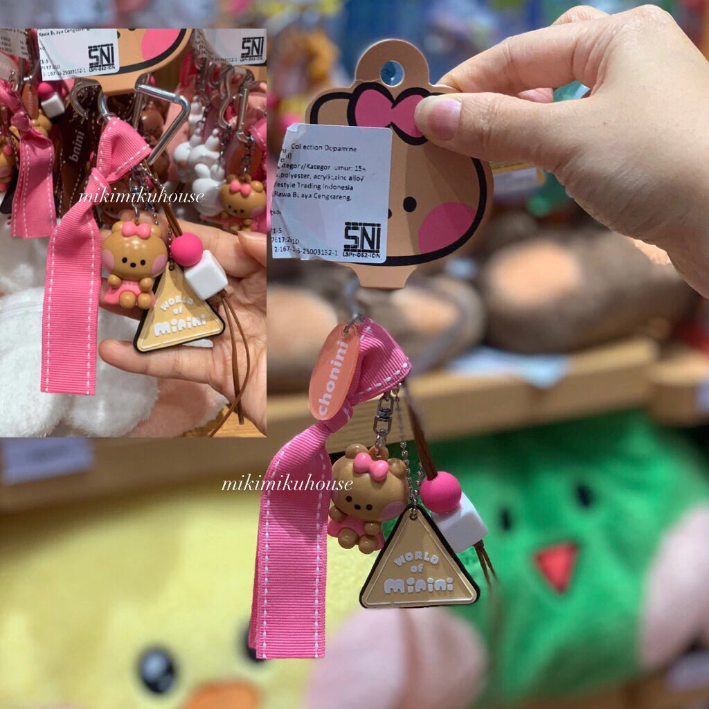 READY MINISO x LINE FRIENDS KEYCHAIN BROWN SALLY CHOCO CONY GANTUNGAN FIGURE 3D KEYRING BAG CHARM LI