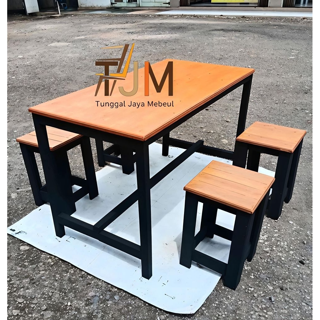 kursi resto kursi meja makan angkringan kursi teras kursi bar meja angkringan kursi bangku kayu mura