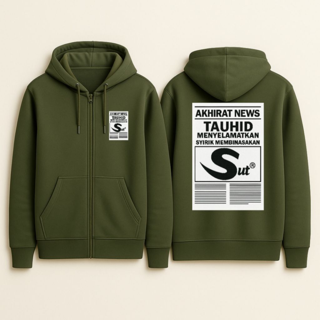Sut AKHIRAT NEWS Hoodie Zipper Dakwah XL