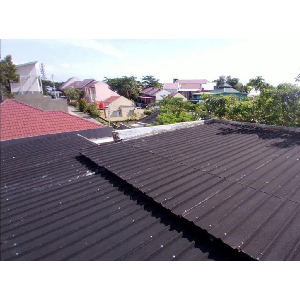 rangka baja ringan atap spandek pasir terpasang