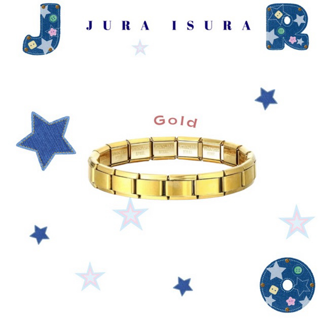 Italian Gold Bracelet/Stainless Stell