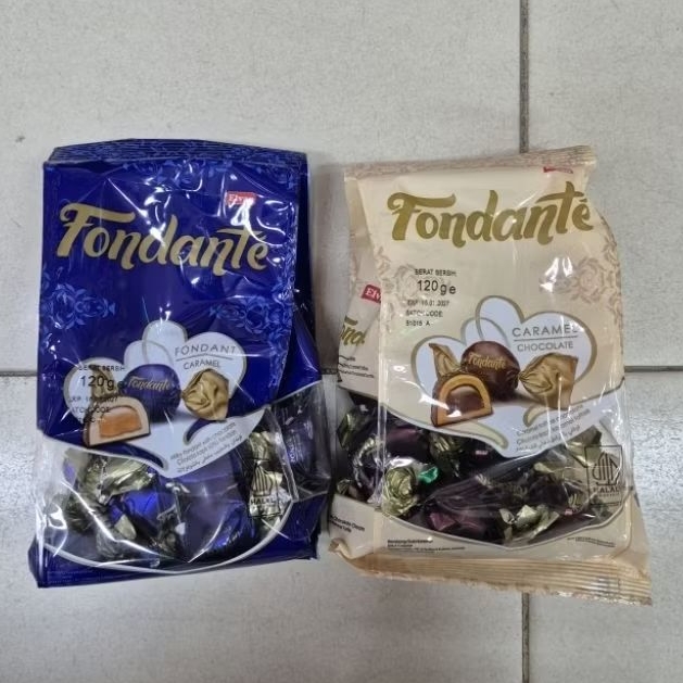 Elvan Fondante salut coklat isi CARAMEL / COKLAT 120gr IMPORT