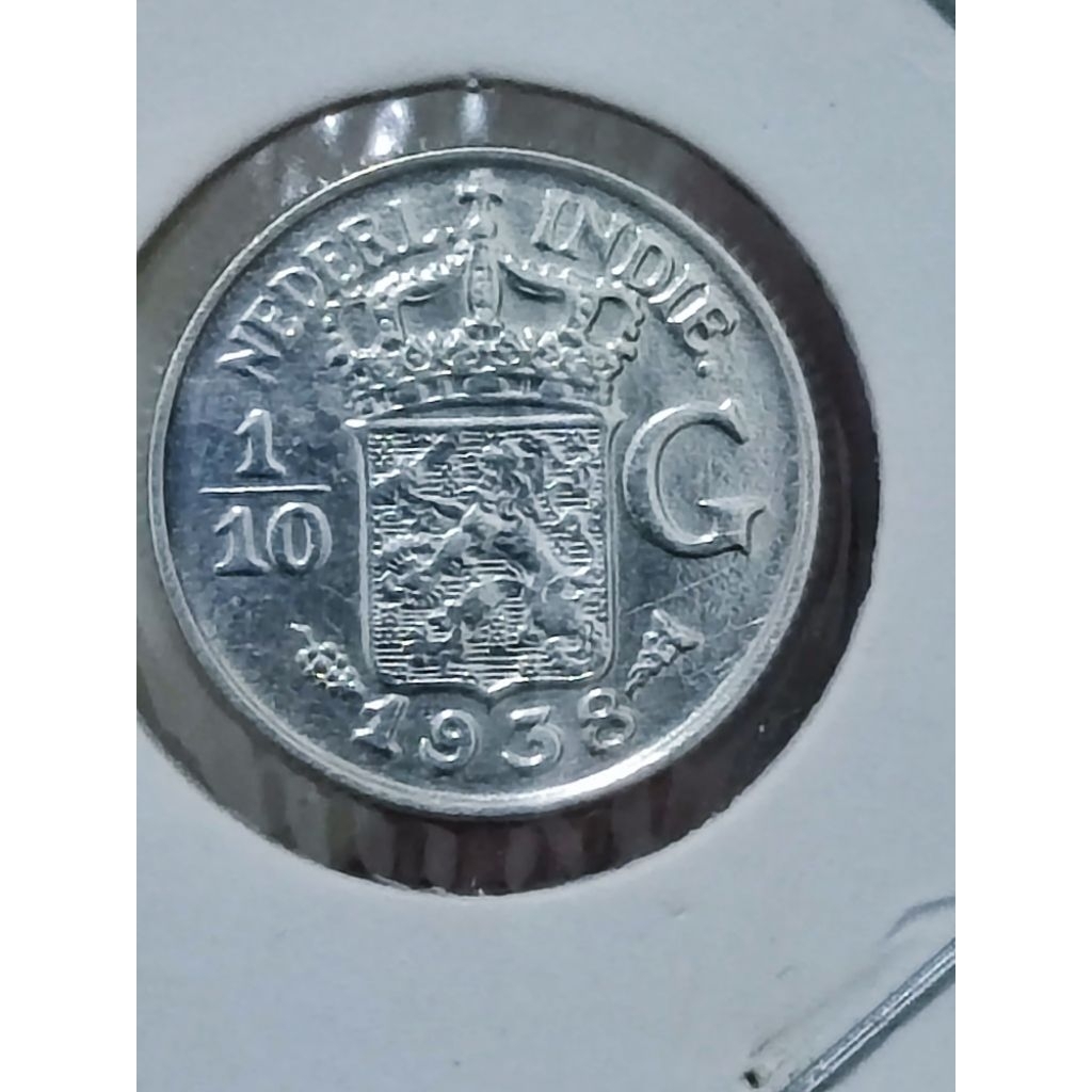 Koin 1/10 gulden 1941 silver original