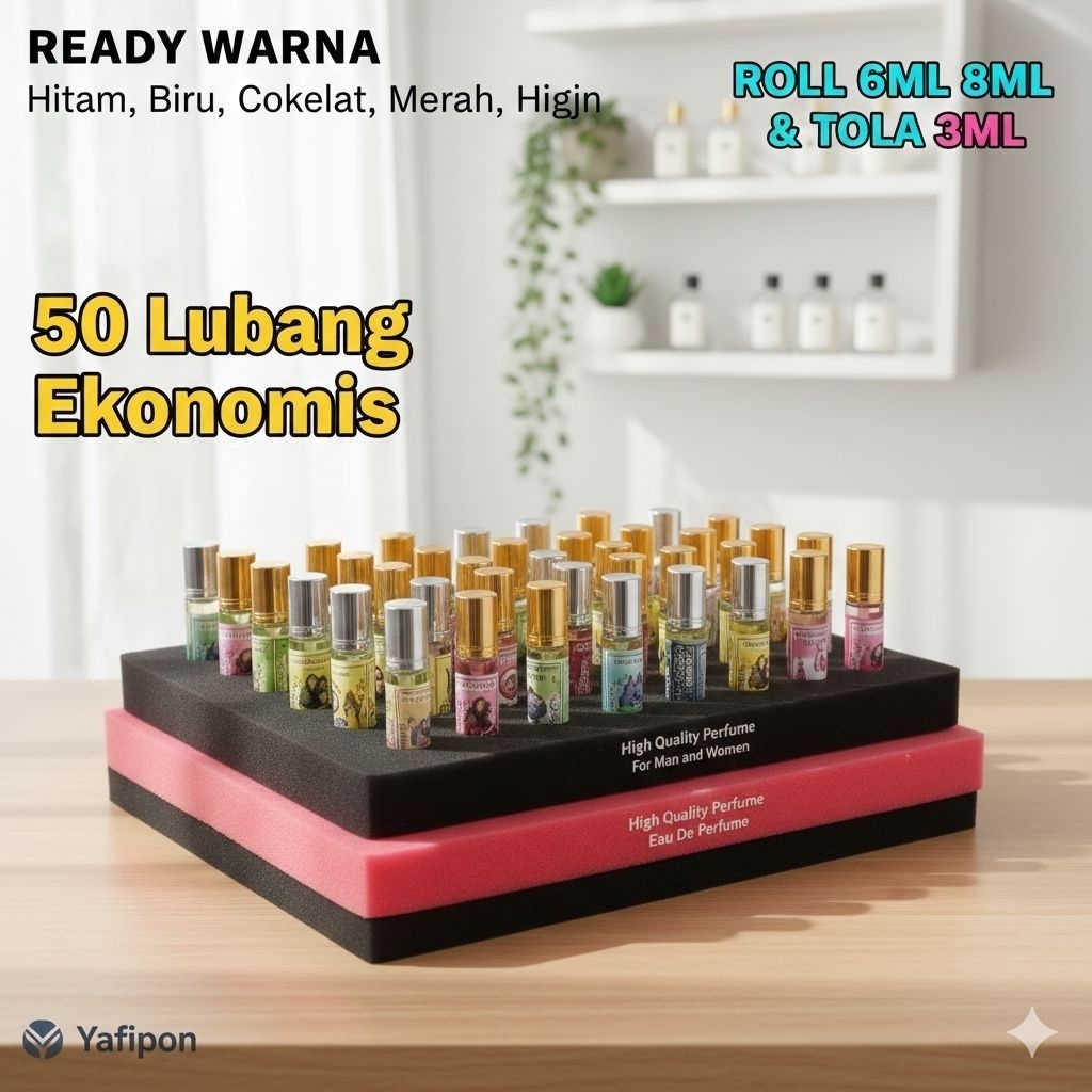 TATAKAN DISPLAY PARFUM ROLL ON 50 LUBANG