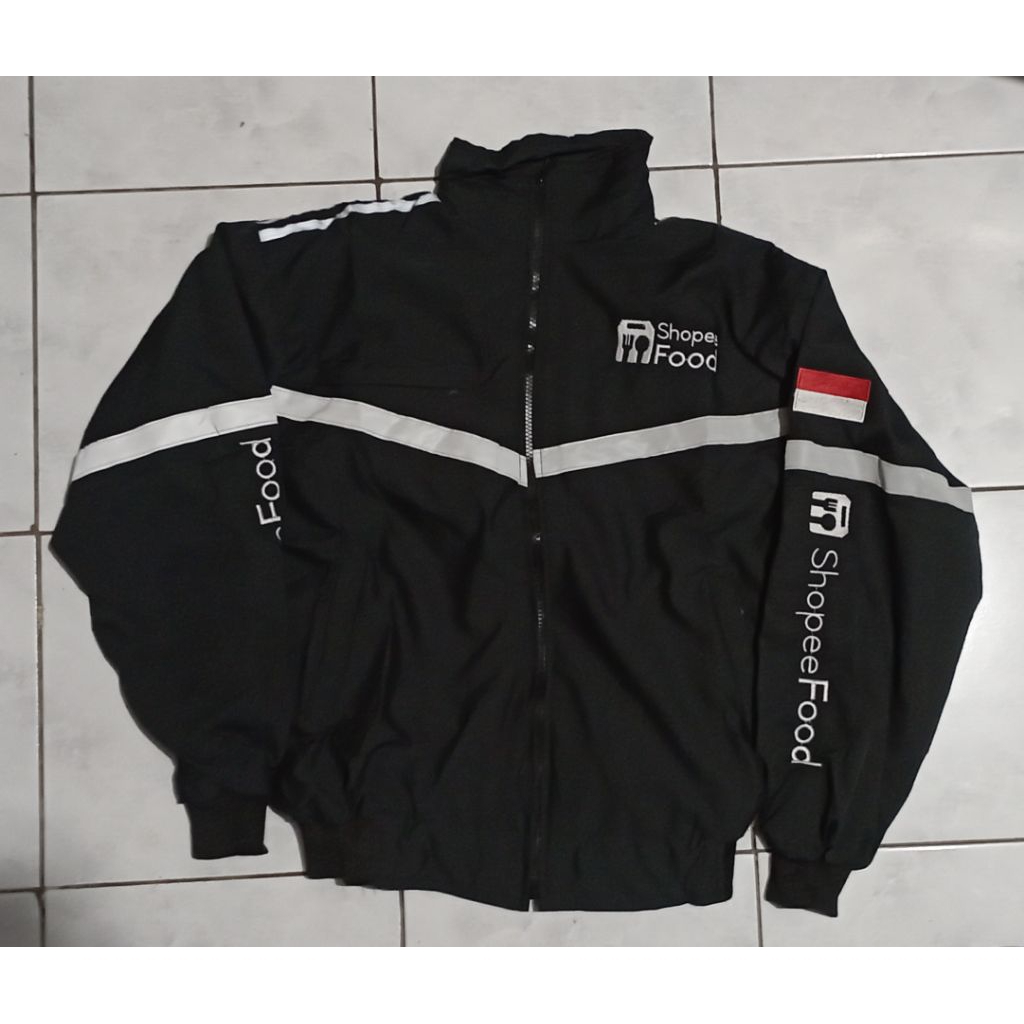 Jaket Bomber Driver Ojol Shopee Food - Hitam