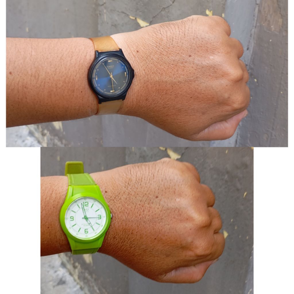 jam tangan casio MQ76 dan qnq sepaket second preloved bekas original