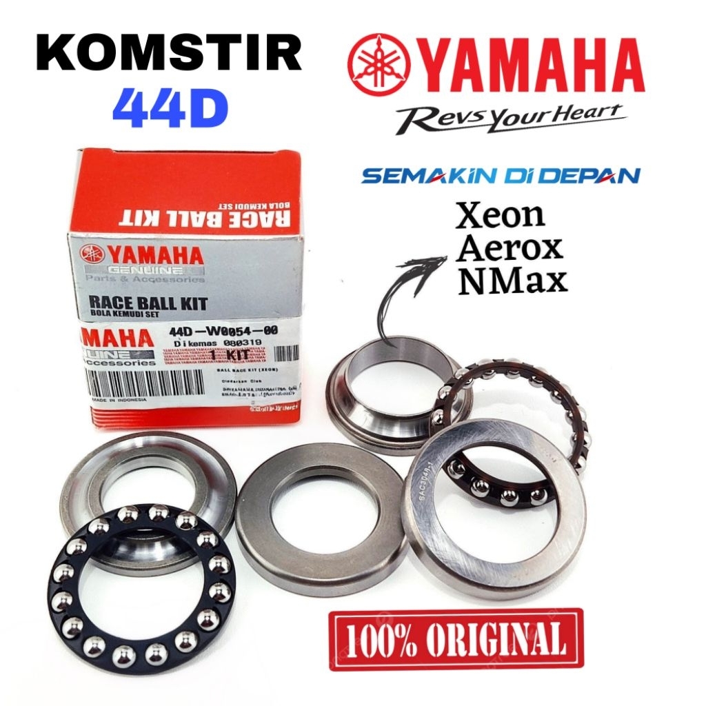 Komstir/race ball ORIGINAL YAMAHA kode part 44D untuk motor XEON, AEROX, NMAX