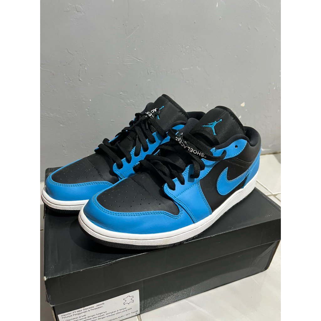 ORIGINAL STORE  NIKE AIR JORDAN 1 LOW LASER BLUE BLACK SIZE 12 (45-46)