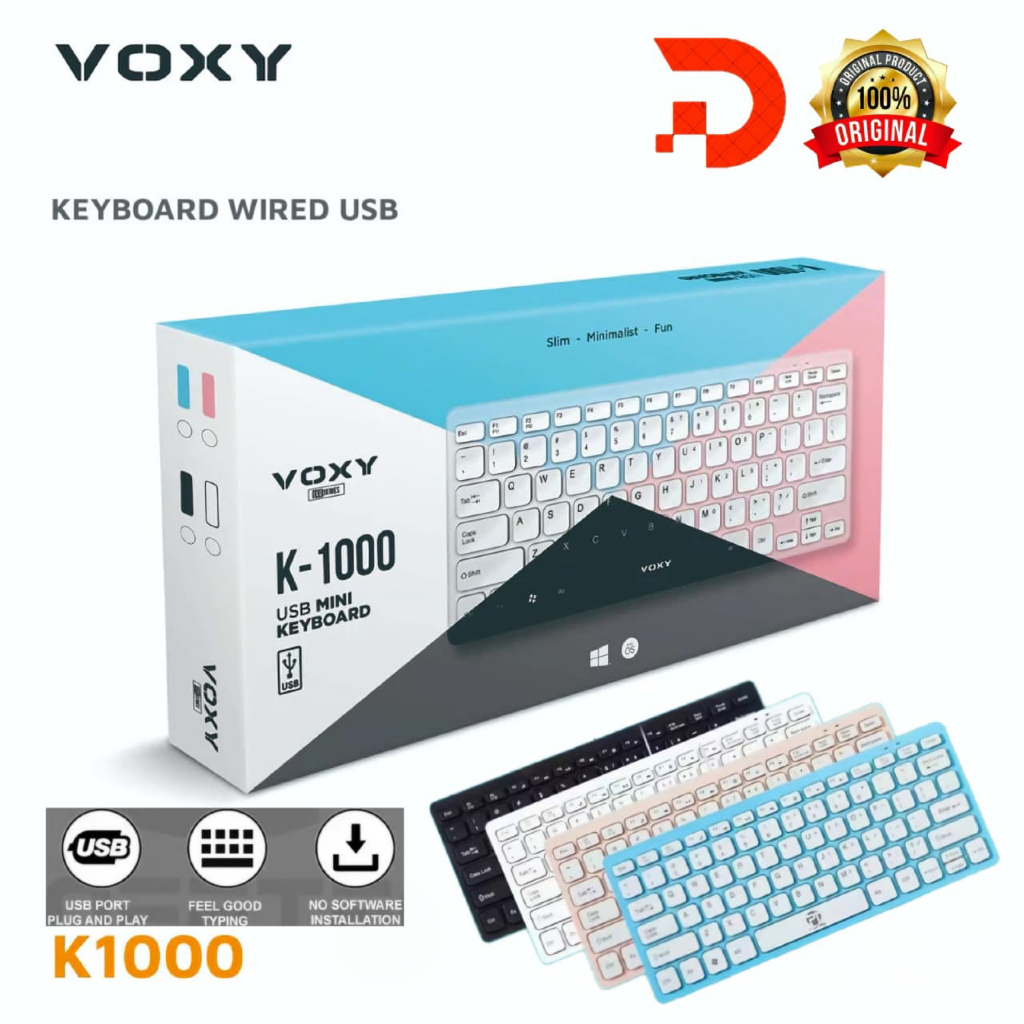 Keyboard Mini Multimedia USB Digigear/Voxy K1000/KP100 Support Windows / MAC Original 100%