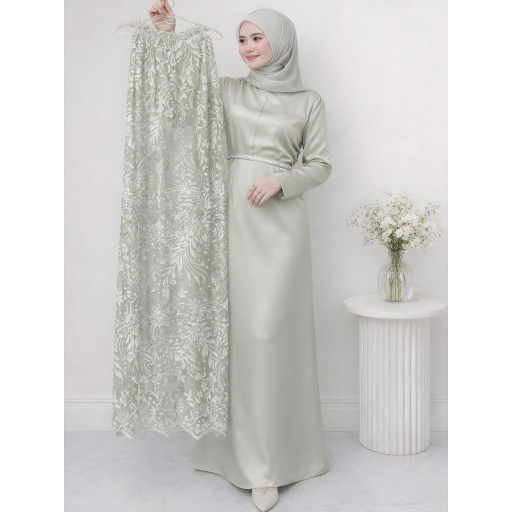 SET VABINA 2IN1 3 UKURAN M L XL / FASHION PAKAIAN WANITA/ GAMIS KONDANGAN/ DRESS MUSLIM CANTIK BAHAN