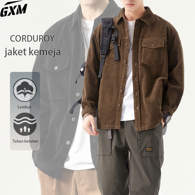 jaket corduroy pria jumbo jaket corduroy pria vintage jaket pria keren outer pria casual trucker jac
